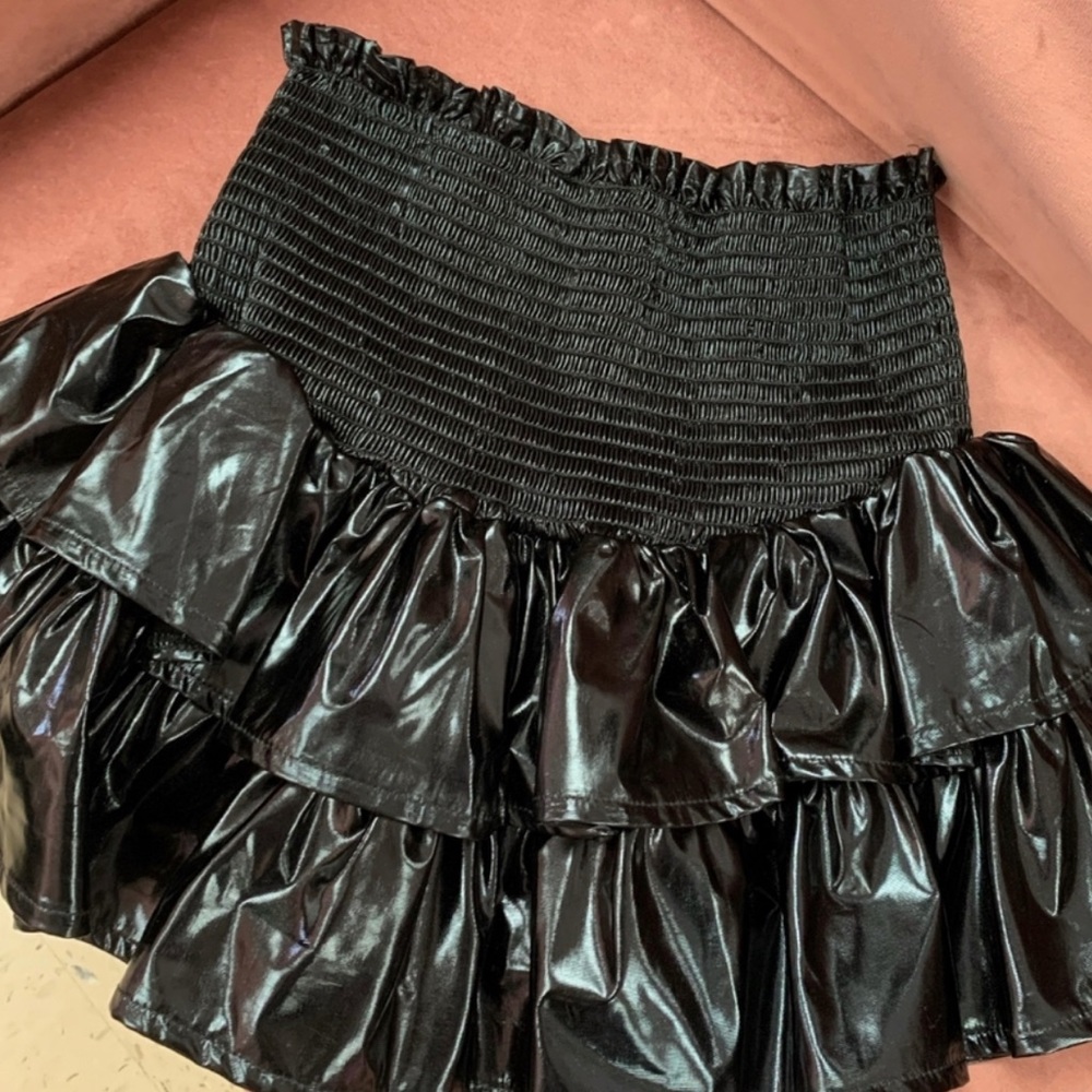 Queen of Sparkles Black Metallic Skort XS
